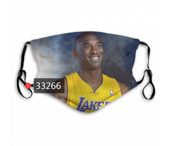 2021 NBA Los Angeles Lakers #24 kobe bryant 33266 Dust mask with filter->nba dust mask->Sports Accessory
